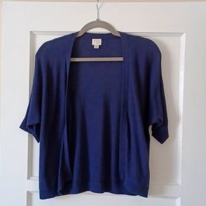 Blue A New Day Short Sleeve Cardigan Women Size S